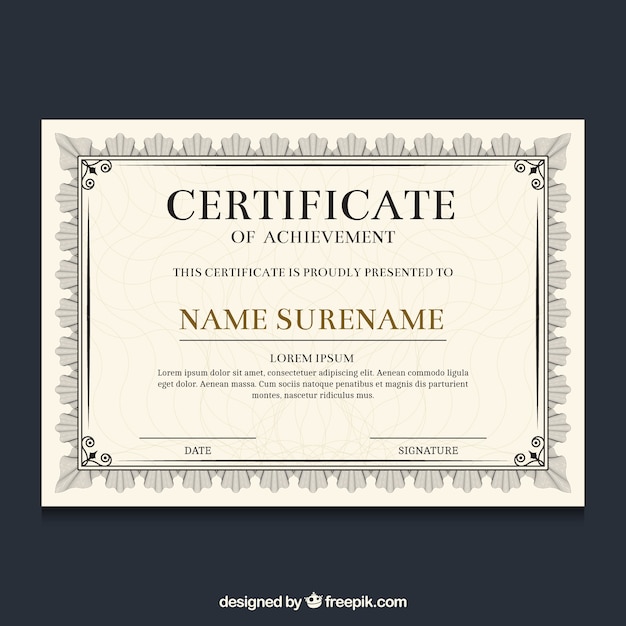 Vector ornamental certificate border