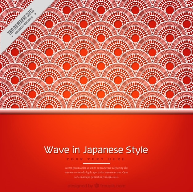 Vector ornamental circles background in japanese style