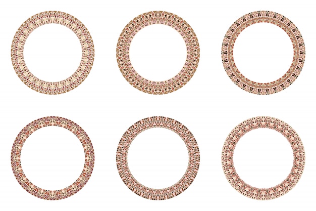 Ornamental circular round frame set