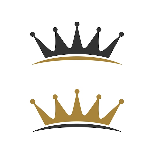 ornamental crown line logo template illustration design vector eps 10