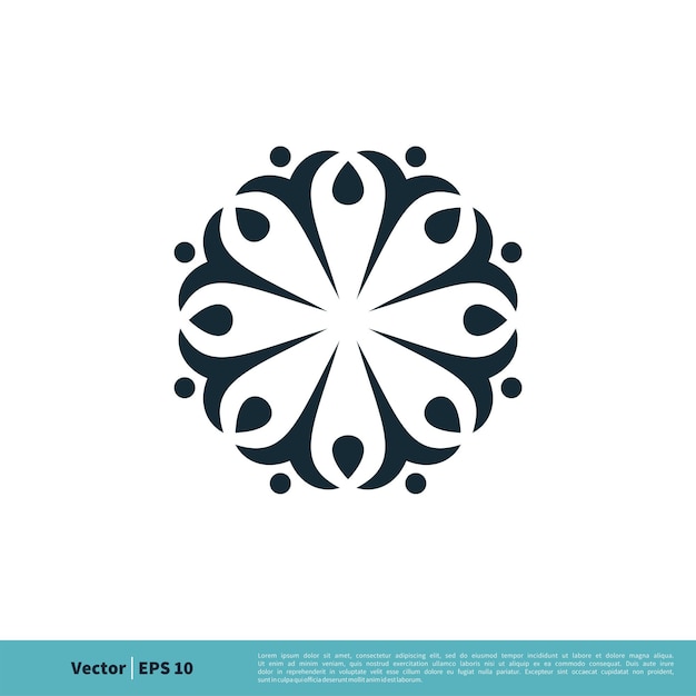 Ornamental Decoration Flower Icon Vector Logo Template Illustration Design Vector EPS 10