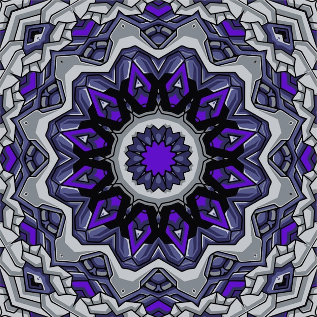 Ornamental decorative kaleidoscope movement geometric circle abstract floral kaleidoscope