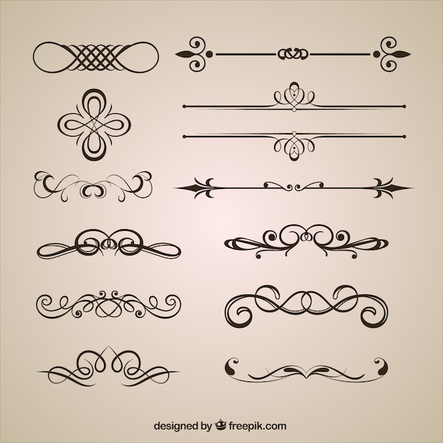 Vector ornamental dividers