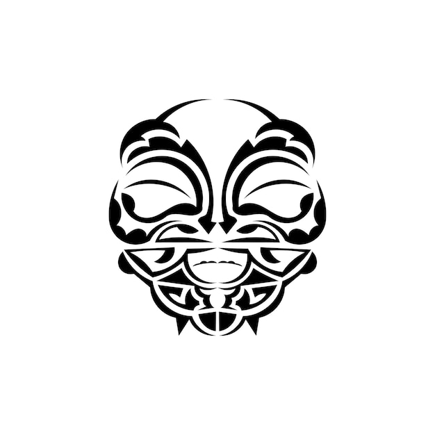 Орнаментальные лица племенных узоров маори подходит для гравюр, изолированных на белом фоне векторная иллюстрация