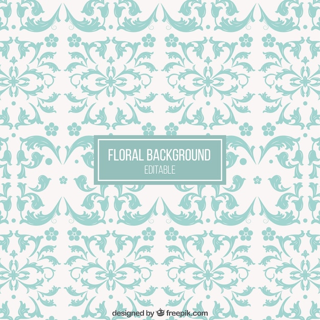 Ornamental floral backround in retro style