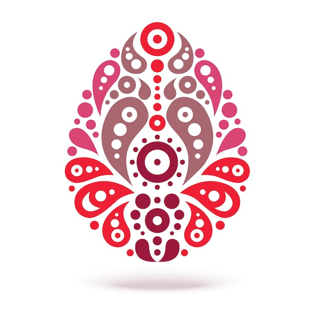 Uovo di pasqua decorativo floreale ornamentale
