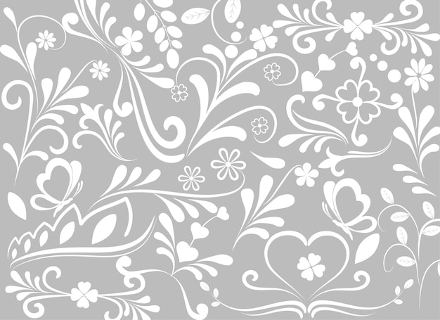 Vector ornamental floral textured background