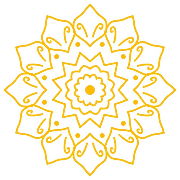 Vector ornamental gold mandala