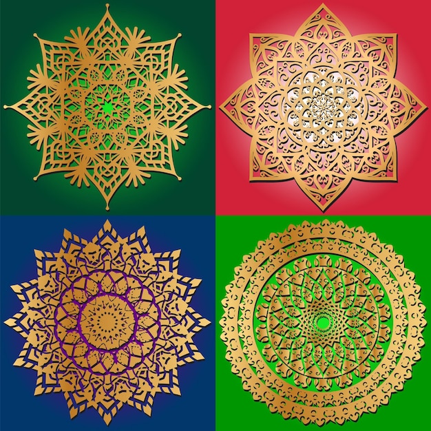 ornamental golden mandala Background