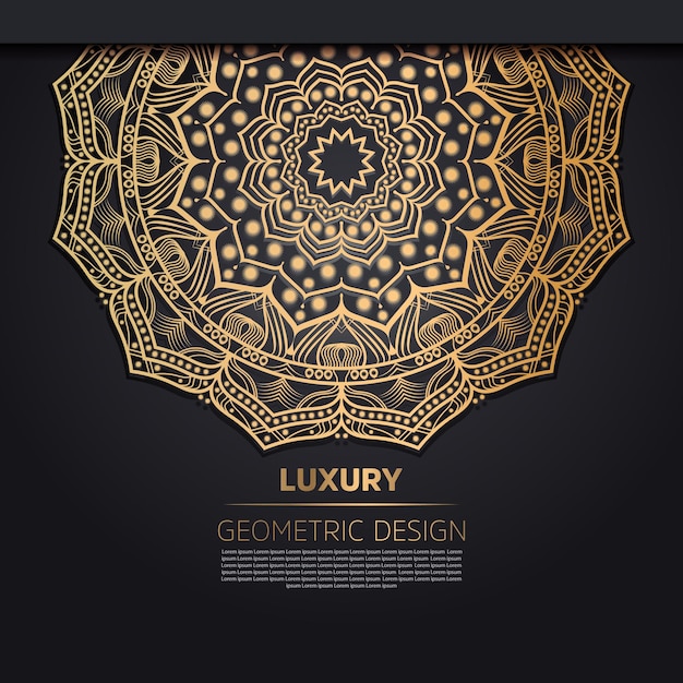 Vector ornamental golden mandala