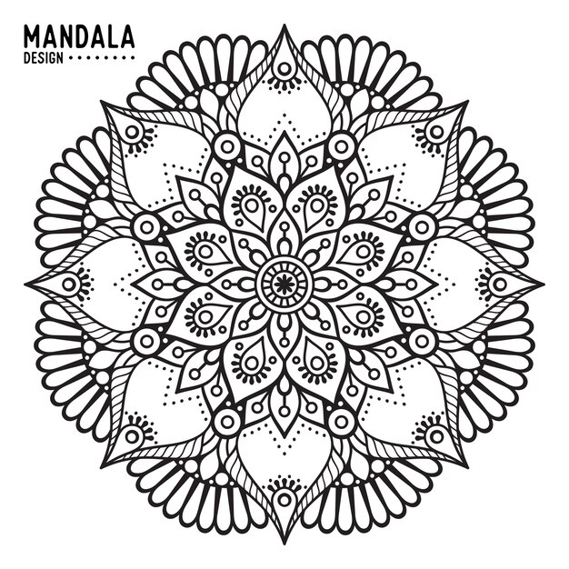 Ornamental hand drawn mandala