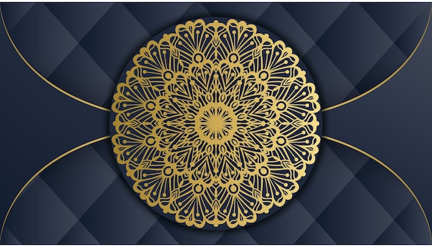 Ornamental invitation card with floral mandala. Royal gorgeous arabesque style invitation card.