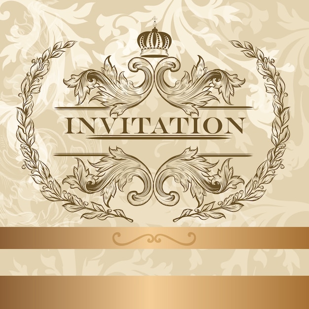 Vector ornamental invitation design