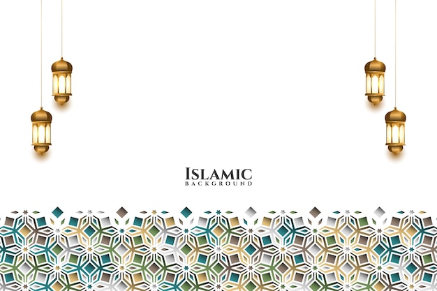 ornamental islamic eid al adha ramadan background banner illustration