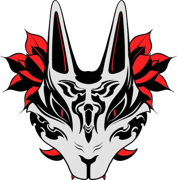 Ornamental Kitsune Mask Vector Stockeps