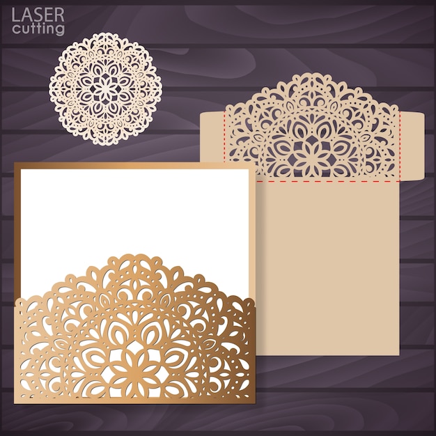 Ornamental lace invitation illustration