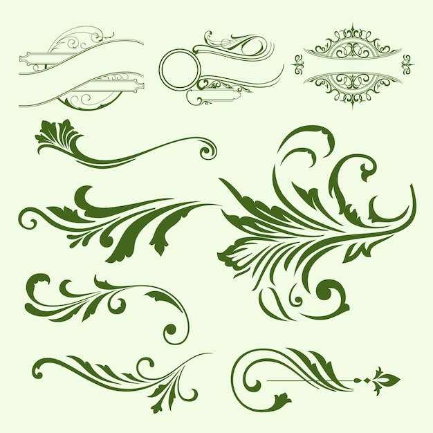 Vector ornamental leaf shape