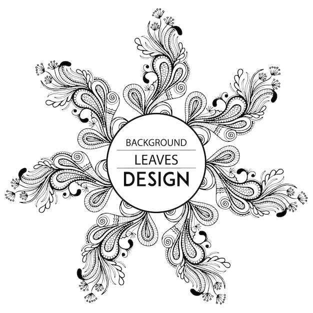 Vector ornamental leaves design