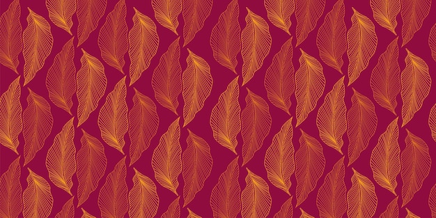 Ornamental leaves pattern illustration