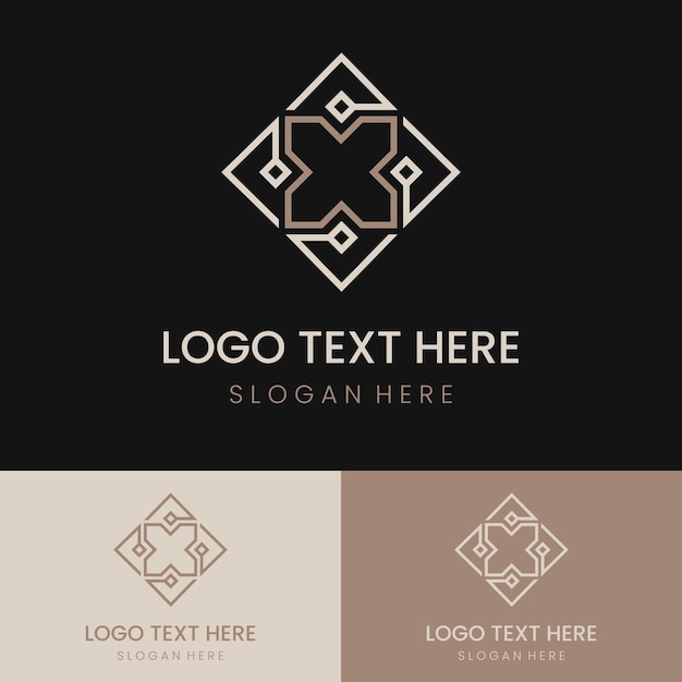 ornamental line logo abstract design
