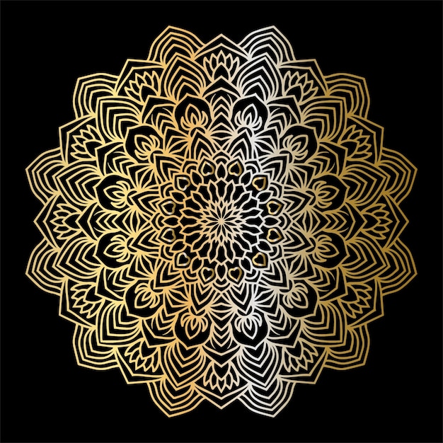 Ornamental luxury gold mandala background