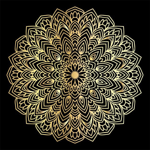 Ornamental luxury gold mandala background