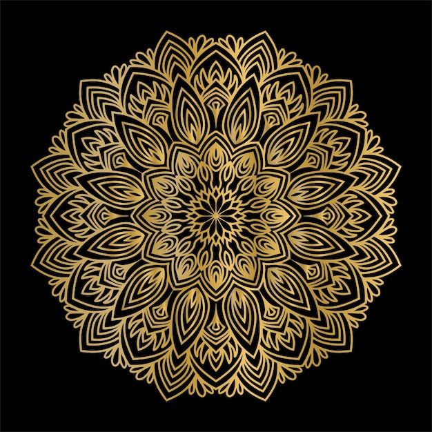 Ornamental luxury gold mandala background