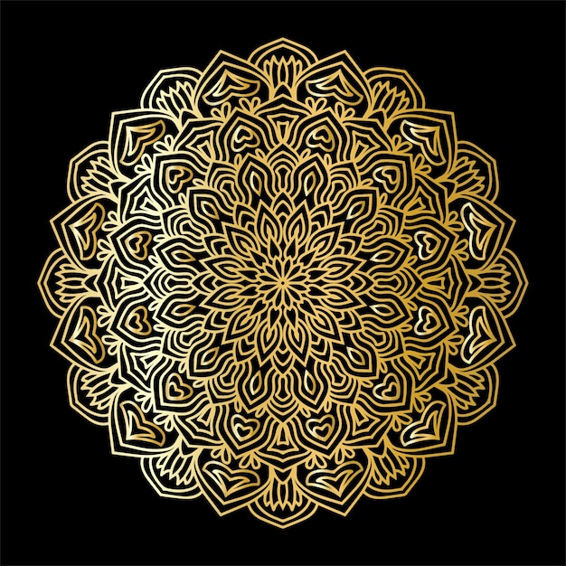 Ornamental luxury gold mandala background