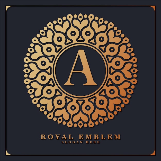 Ornamental luxury letter a logo