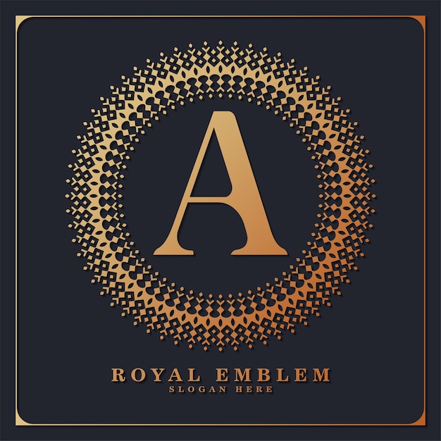 Ornamental luxury letter a logo