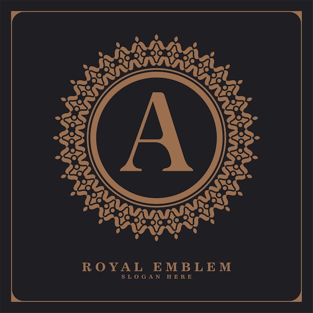 Ornamental luxury letter a logo