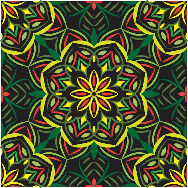 Ornamental mandala design abstract background. Seamless pattern