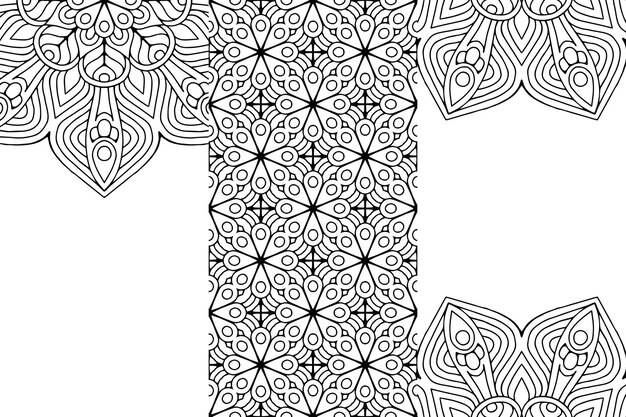 Contorno di sfondo disegno mandala ornamentale