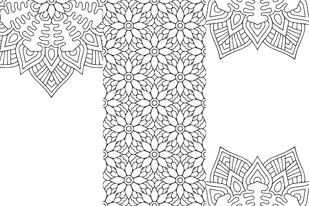 Ornamental mandala design background outline