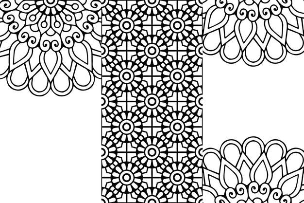 Ornamental mandala design background outline