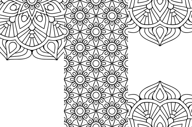 Ornamental mandala design background outline