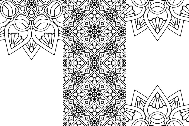 Ornamental mandala design background outline