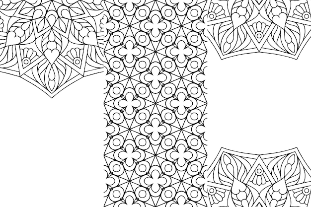 Ornamental mandala design background outline