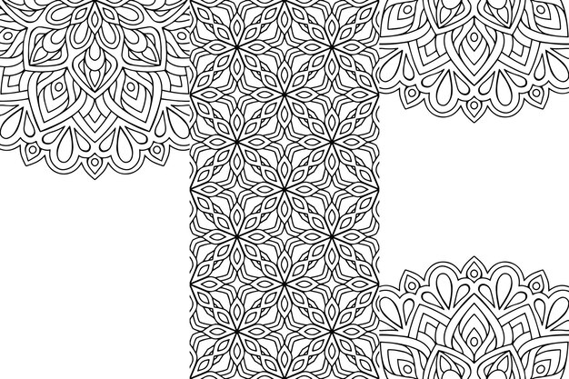 Contorno di sfondo disegno mandala ornamentale