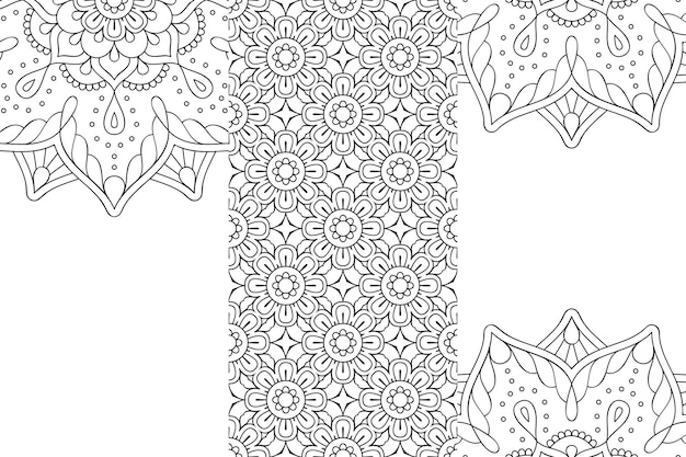 Ornamental mandala design background outline