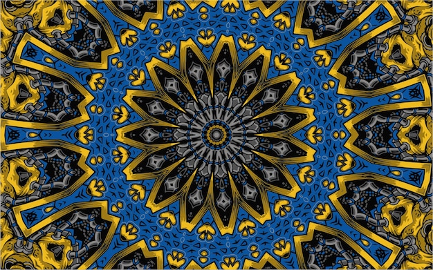 Ornamental mandala design background in traditional oriental style