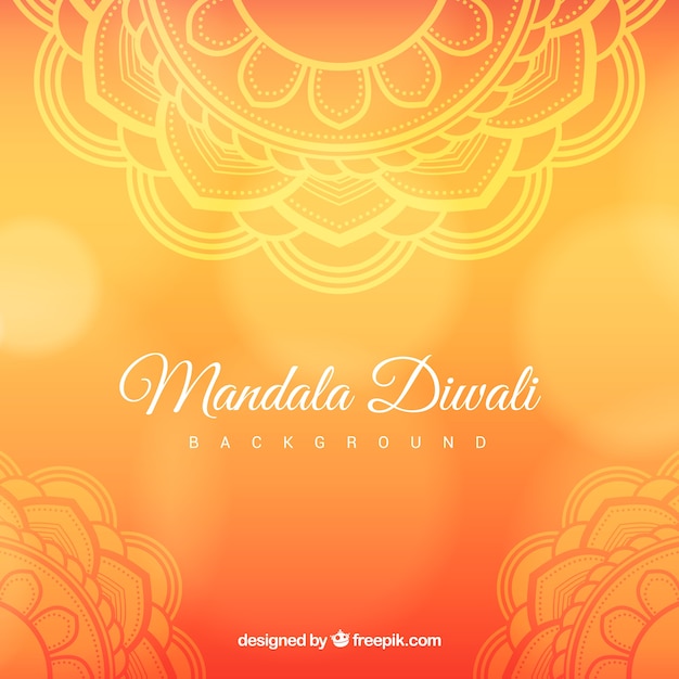 Ornamental mandala diwali background