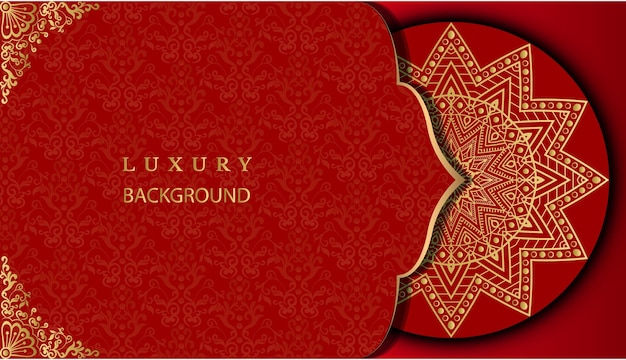 装飾用曼荼羅の挨拶と招待状カード素晴らしいアラベスク スタイルの背景デザイン
