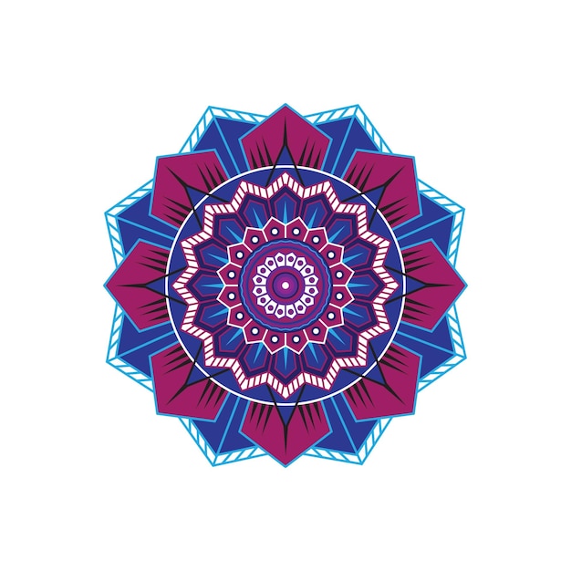 Ornamental mandala on isolated white background premium vector