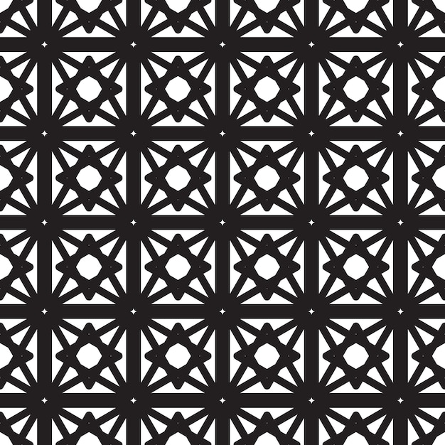 Vector ornamental pattern. arabic seamless pattern. moroccan abstract background in black and white