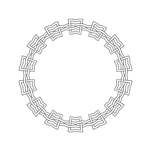 Ornamental pattern design circle frame Ornamental Circular Knot Pattern Border pattern design