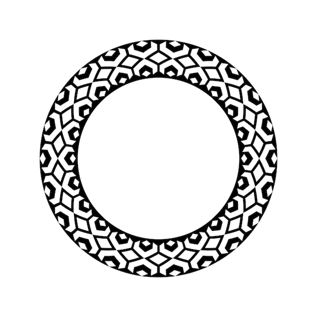 Ornamental pattern design circle frame Ornamental Circular Knot Pattern Border pattern design