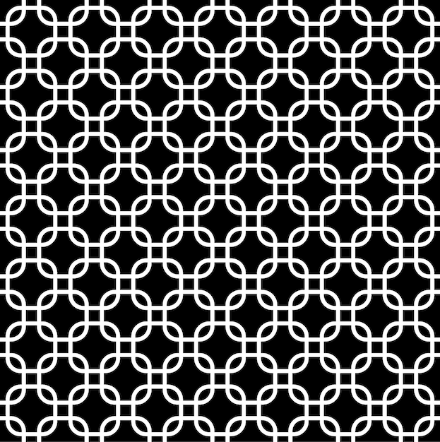 Ornamental pattern of squares elements with round corners