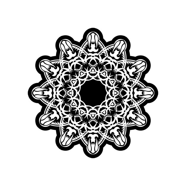 Ornamental pattern for wedding invitations, greeting cards. traditional contrast decor. mandala.