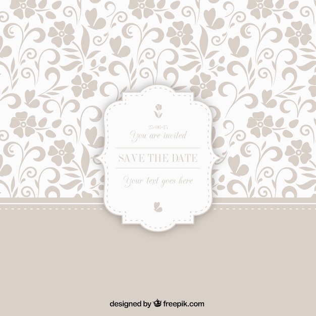 Ornamental pattern with wedding badge